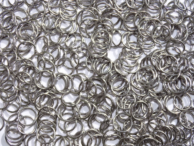 Stainless steel jump rings 10mm - silver - 100pk
