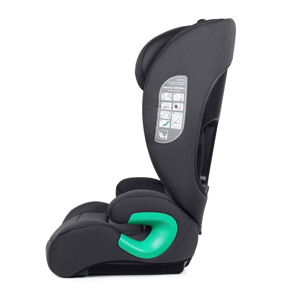 For Your Little One Stepup I-Size Belted 2/3 Car Seat Booster Seat - Slate Mist (4-12 Years)-Grade A Return