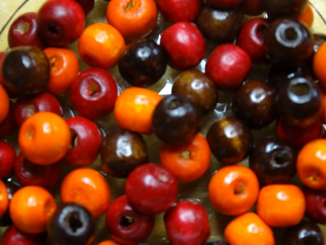 Vibrant Autumn Wooden Mix 7 - 8mm Beads