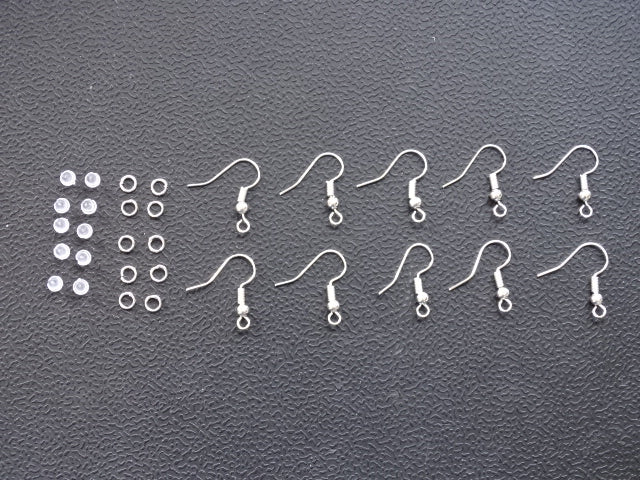 Earring hooks silver hypo-allergenic 10 pack