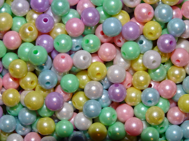 'Pearled Garden' Mix  8mm Acrylic Beads