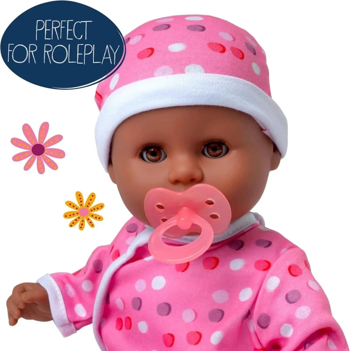 Dolls World Little Treasure Black Baby Girl 38 cm