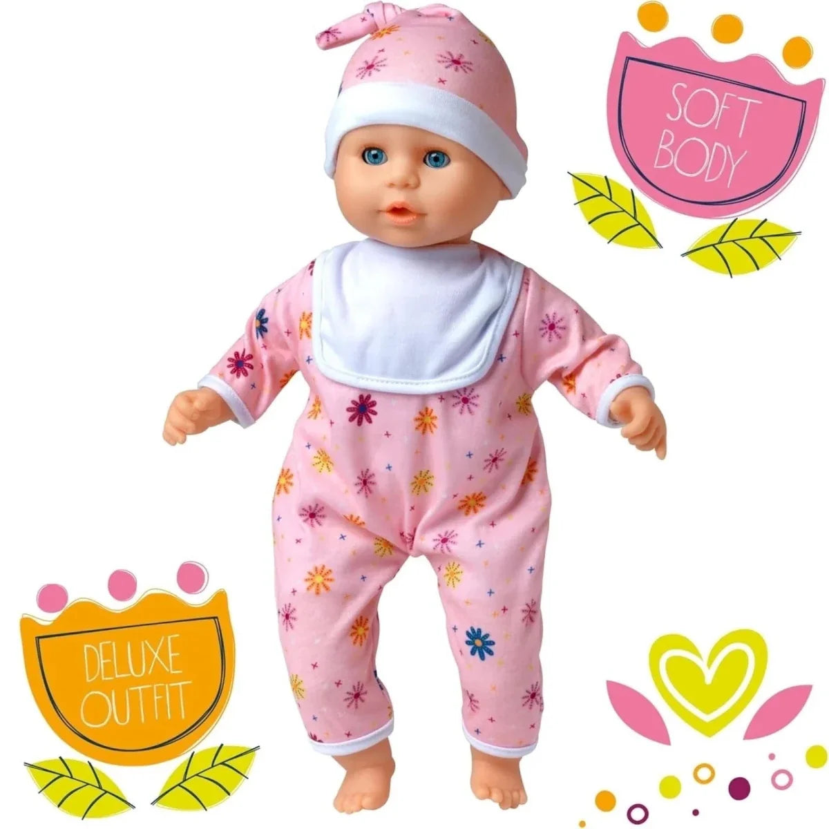 Dolls World Little Treasure White Baby Girl 38cm