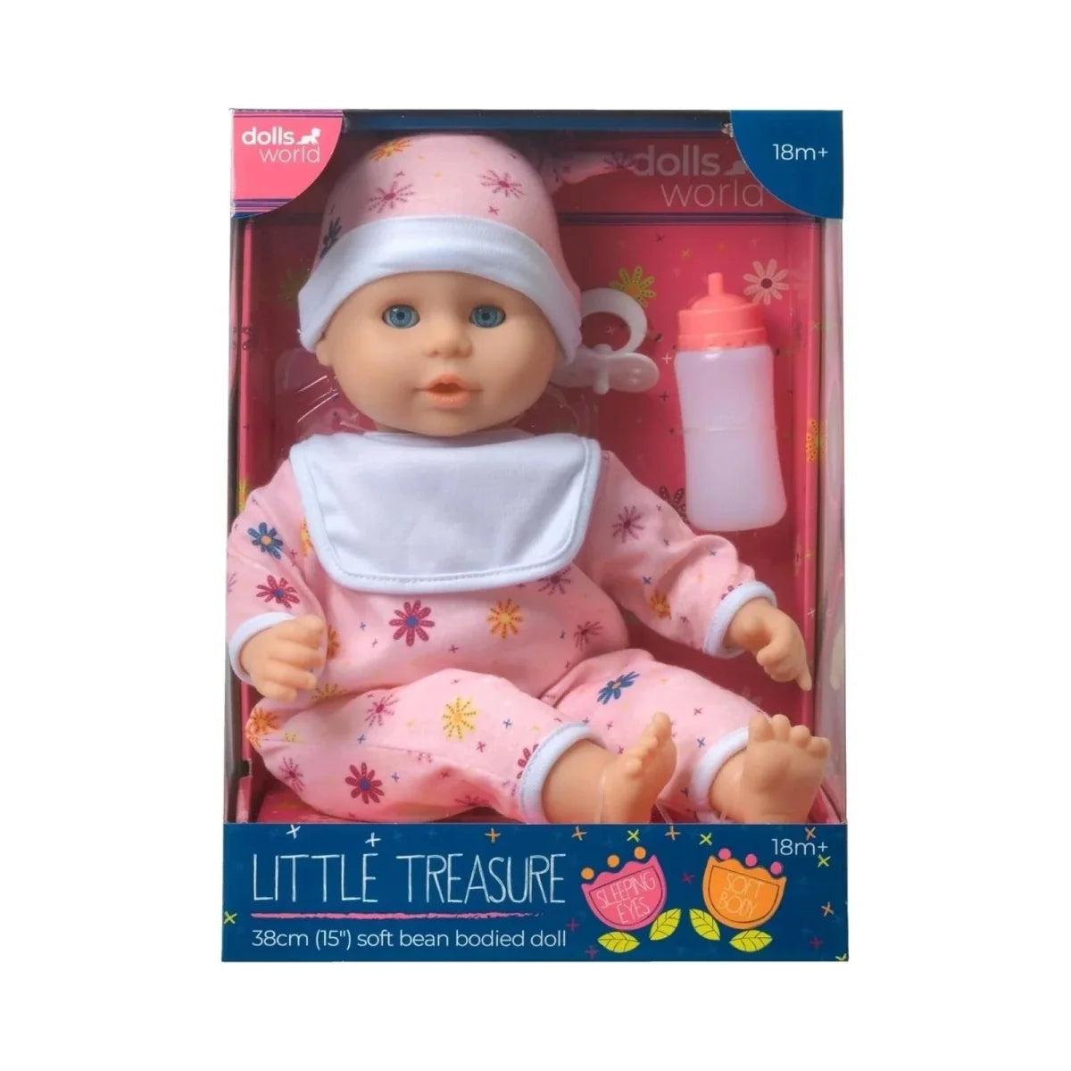 Dolls World Little Treasure White Baby Girl 38cm