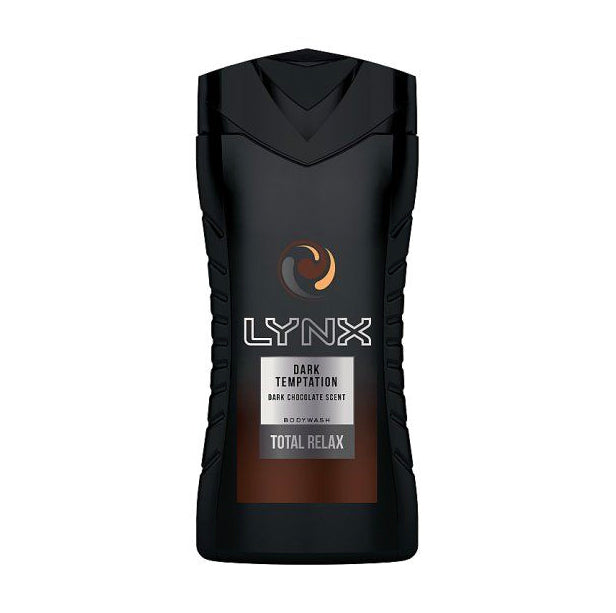 Lynx Dark Temptation Body Wash - Irresistible Chocolate Scent for Men - 250 ml/8.45 oz