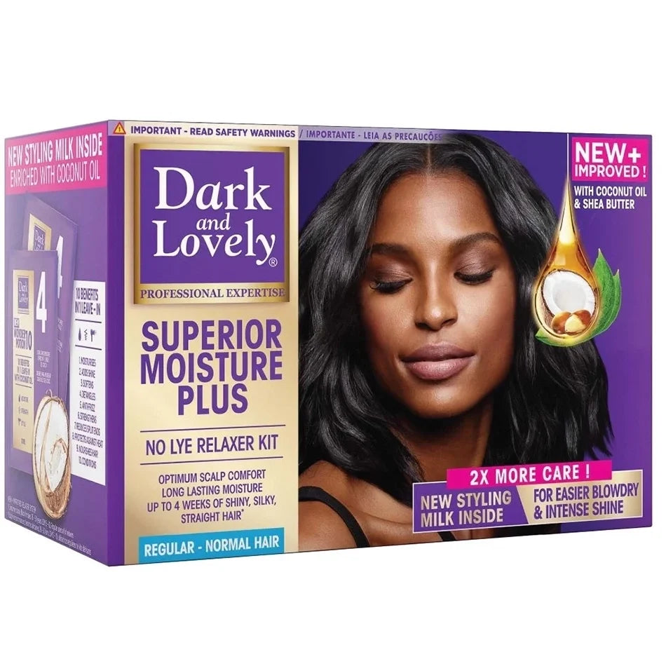 Dark & Lovely Superior Moisture Plus No Lye Relaxer Kit - Regular 9oz