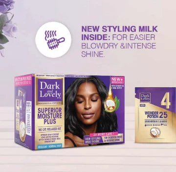 Dark & Lovely Superior Moisture Plus No Lye Relaxer Kit - Regular 9oz
