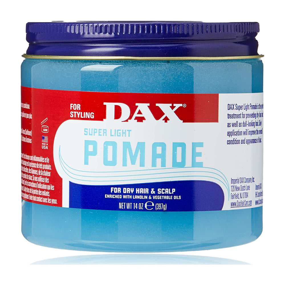 Dax Super Light Pomade: Natural Hold & Brilliant Shine for All Hair Types, 99g