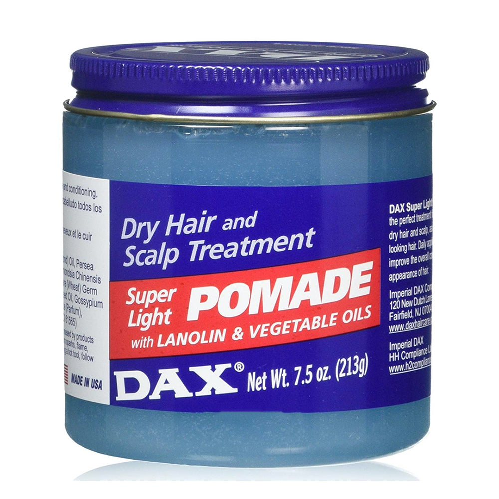 Dax Super Light Pomade: Natural Hold & Brilliant Shine for All Hair Types, 99g