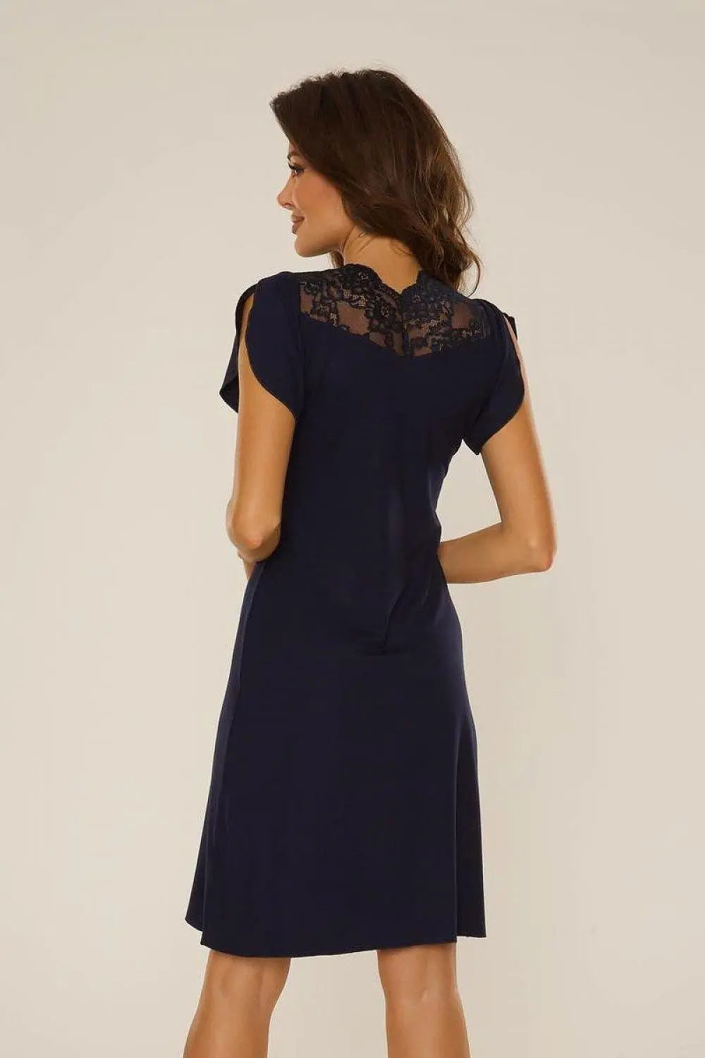 De Lafense short-sleeved viscose nightgown