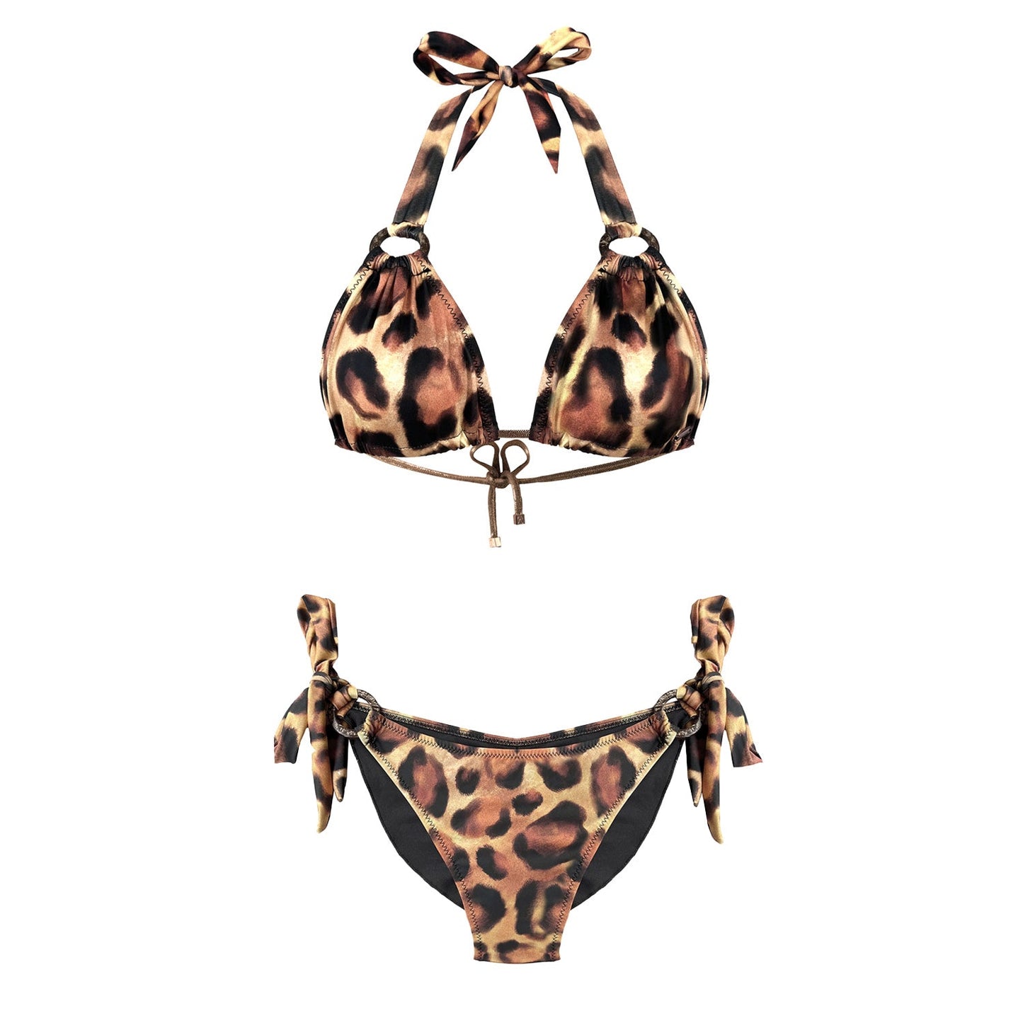 Leopard Print Bikini Set – Artisan Sustainable Swimwear from Ibiza