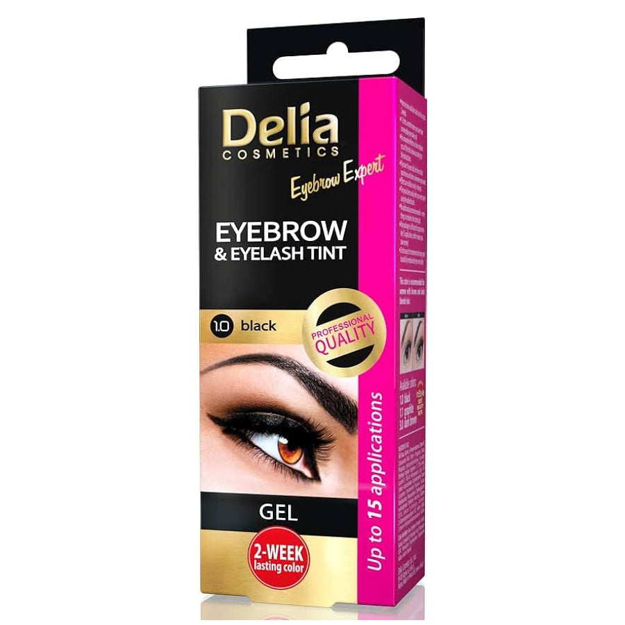 Delia Cosmetics Eyebrow & Eyelash Gel Tint Long-Lasting Colour & Definition for Enhanced Eyes 15 ml/0.51 oz