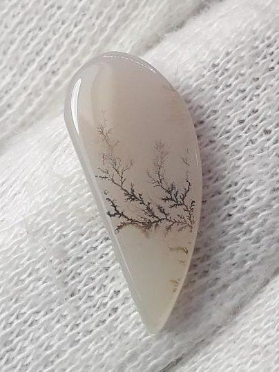 4.2ct Natural Dendritic Agate - Shajri Aqeeq - Dimension-18x9mm