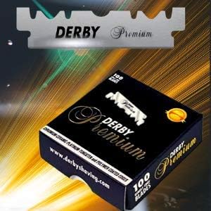 Derby Premium Stainless Steel Single Edge Razor Blades for a Flawless & Comfortable Shave - 100 Count