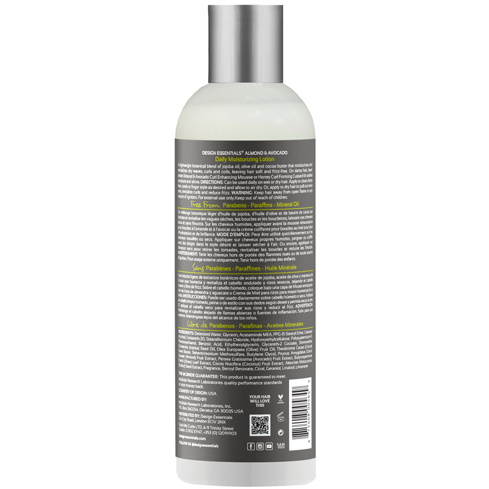 Design Essentials Almond & Avocado Daily Moisturising Lotion 12oz