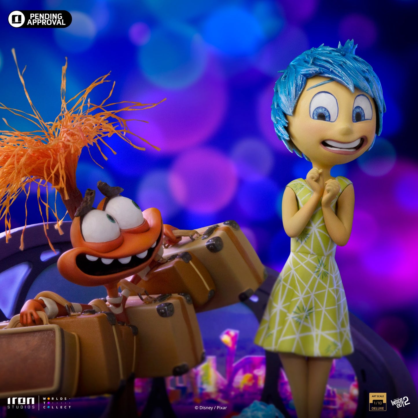 Statue Joy and Anxiety Deluxe - Inside Out 2 - Art Scale 1/10 - Iron Studios