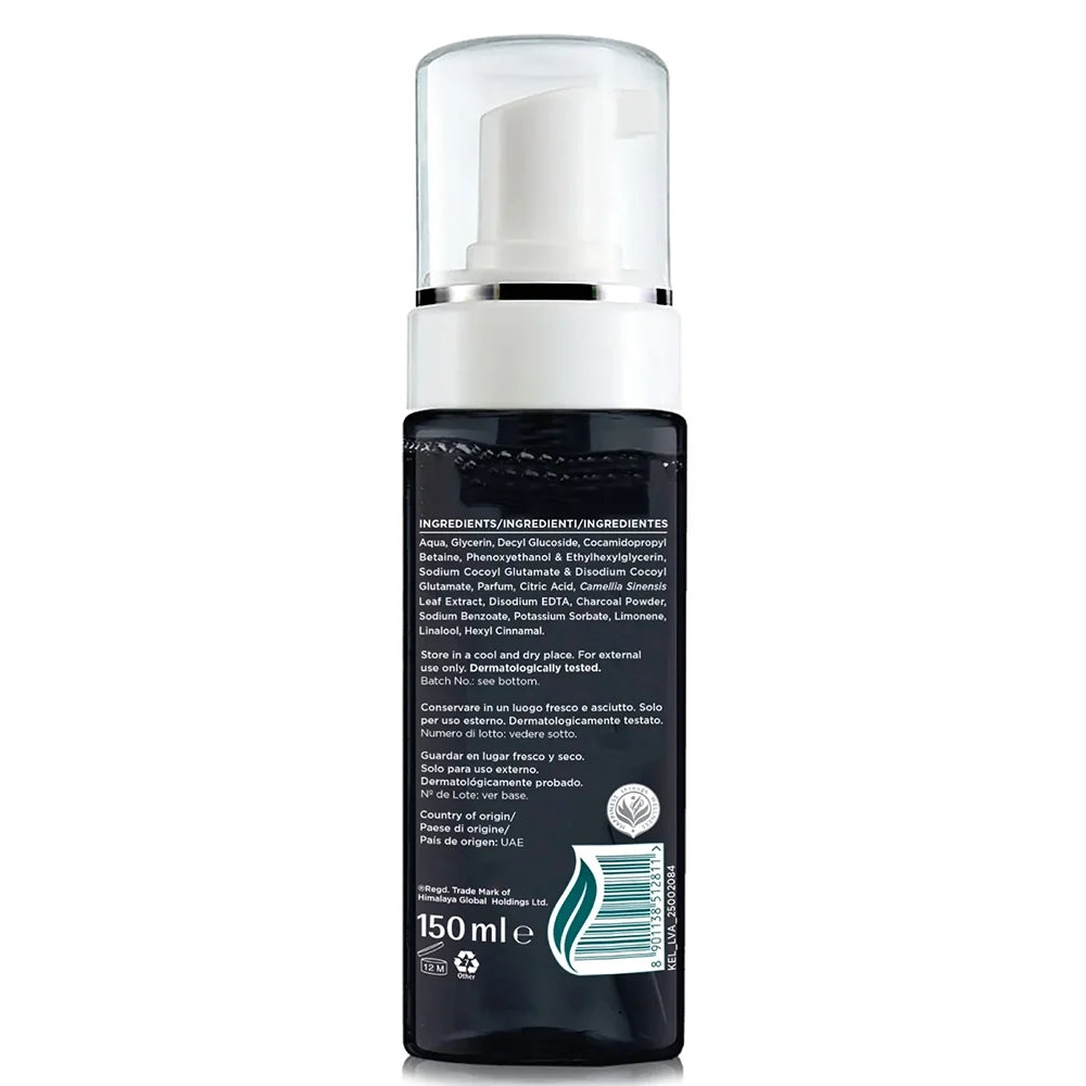Himalaya Detoxifying Charcoal Foaming Face Wash: Deep Cleansing & Purifying for Oily & Acne-Prone Skin 150 ml / 5.07 oz