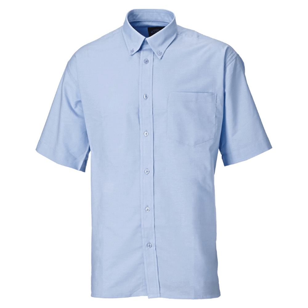 Dickies SH64250 Oxford Weave T-Shirt Blue 15" Neck