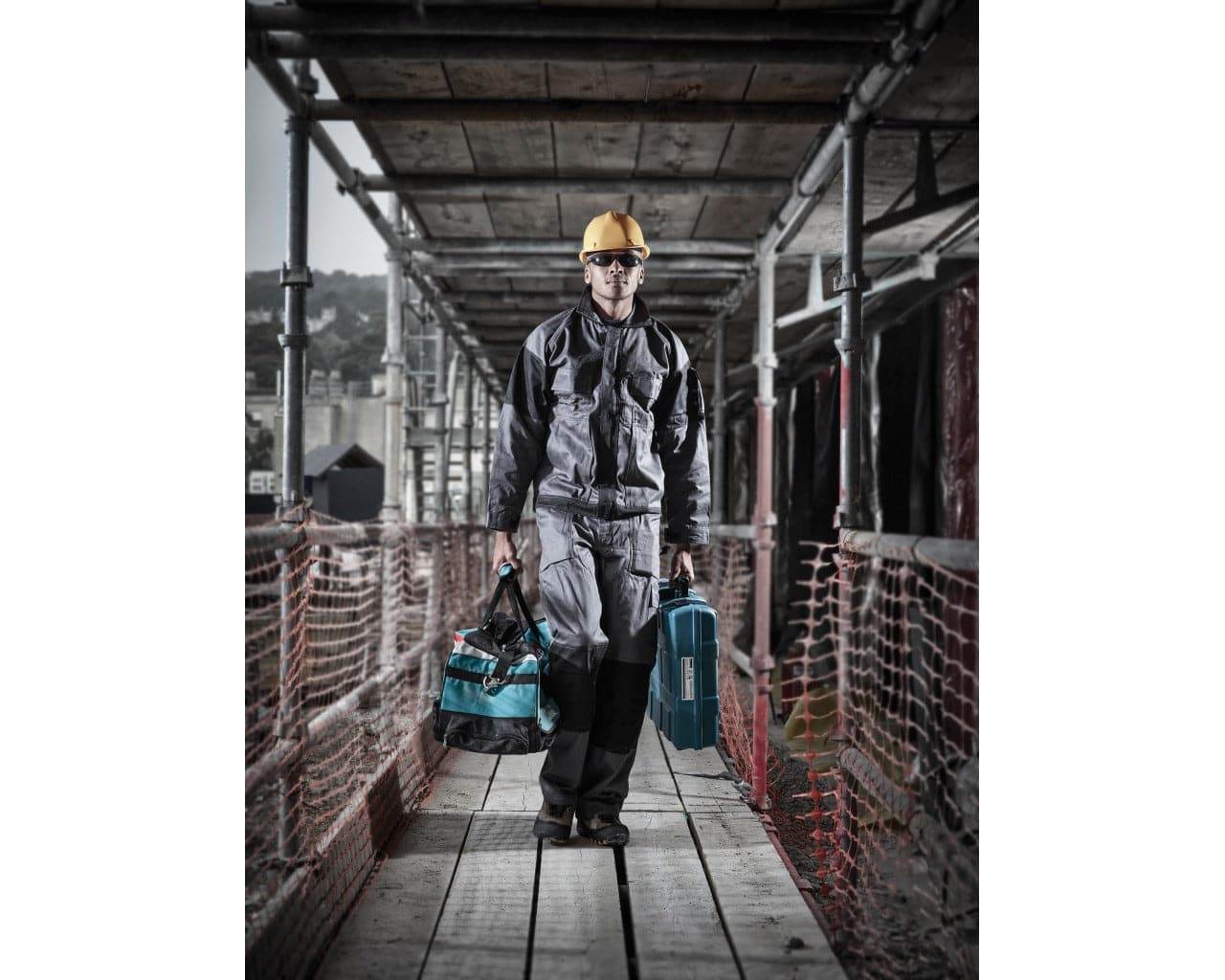 Dickies WD4930 Grafter Duo Tone Cordura Knee Pad Work Trousers Grey