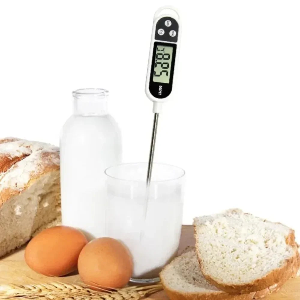 Digital Food Thermometer with Probe - Kitchen Cooking, Meat, BBQ, Electronic Temperature Tool