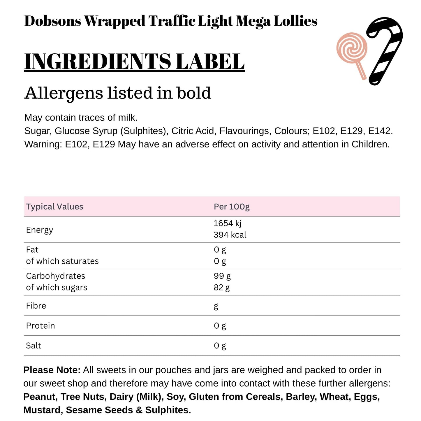 Dobsons Wrapped Tropical Fruit Mega Lollies