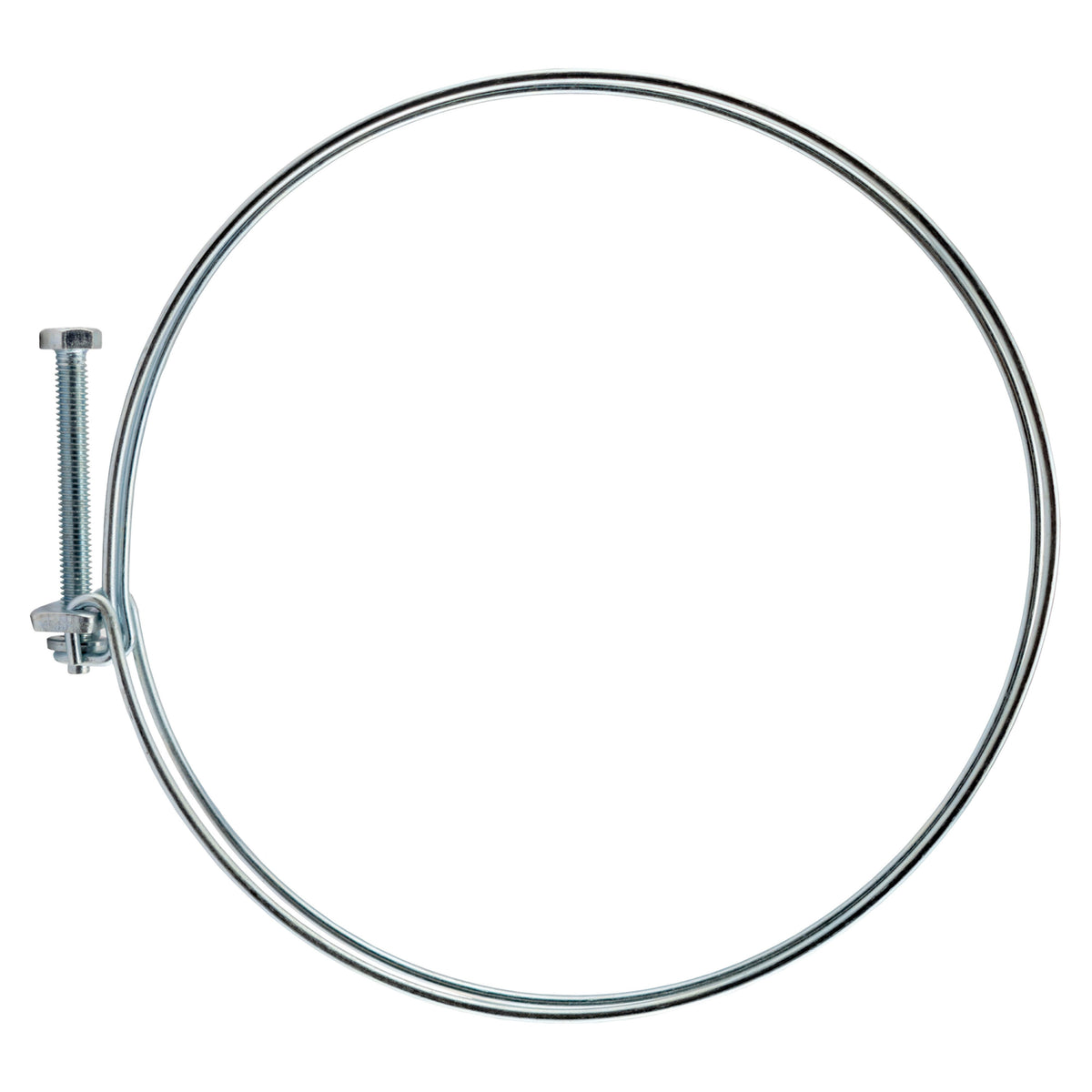 Double Wire Hose Clamp Galvanised 118mm-125mm