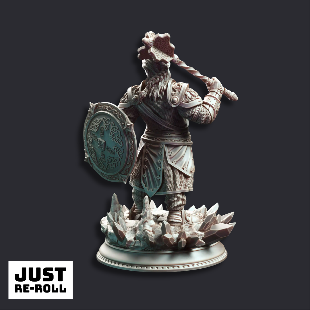 Kilda Swordreign Cleric of Battle - 3D Printed Cleric Character Miniature