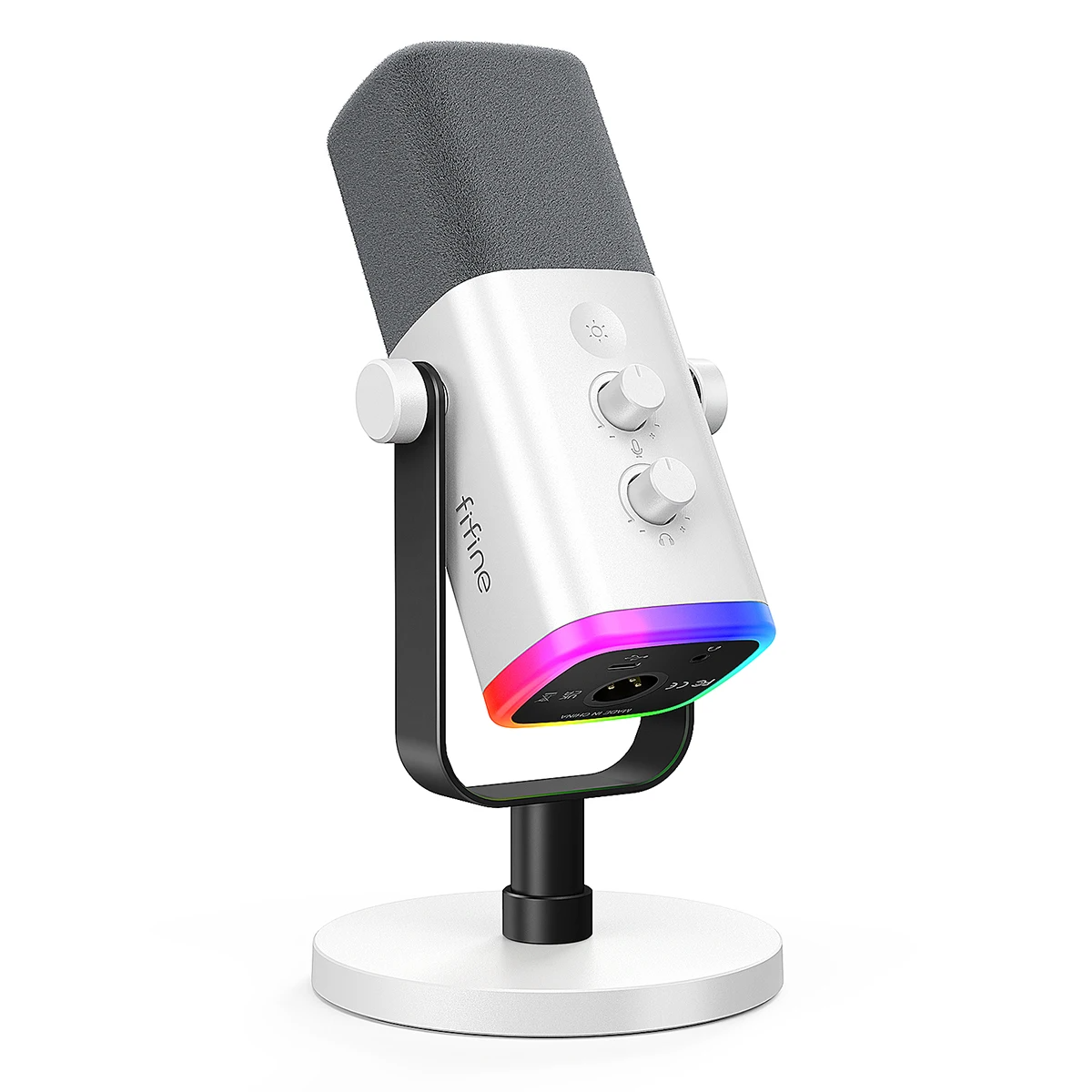 PC Gaming & Streaming USB/XLR Dynamic Microphone - RGB Lights for Recording & Podcasting