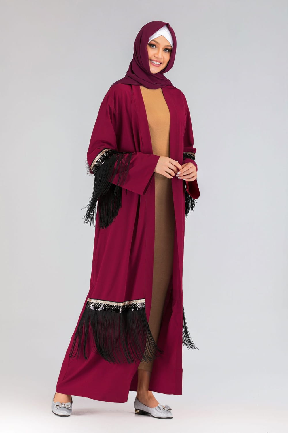 Fringed Abaya - Luxury Statement Piece