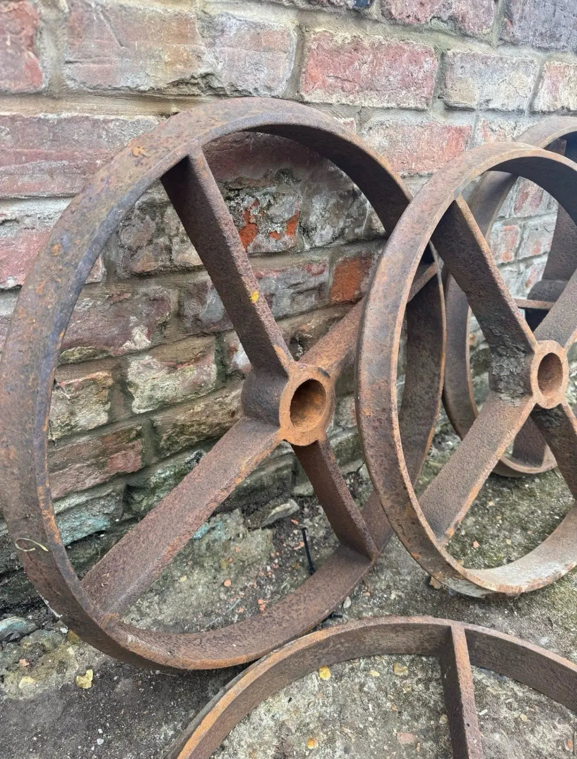 Large Cambridge Roller Wheels / Antique Salvage / Shepherds Hut Wheels Set Of 4