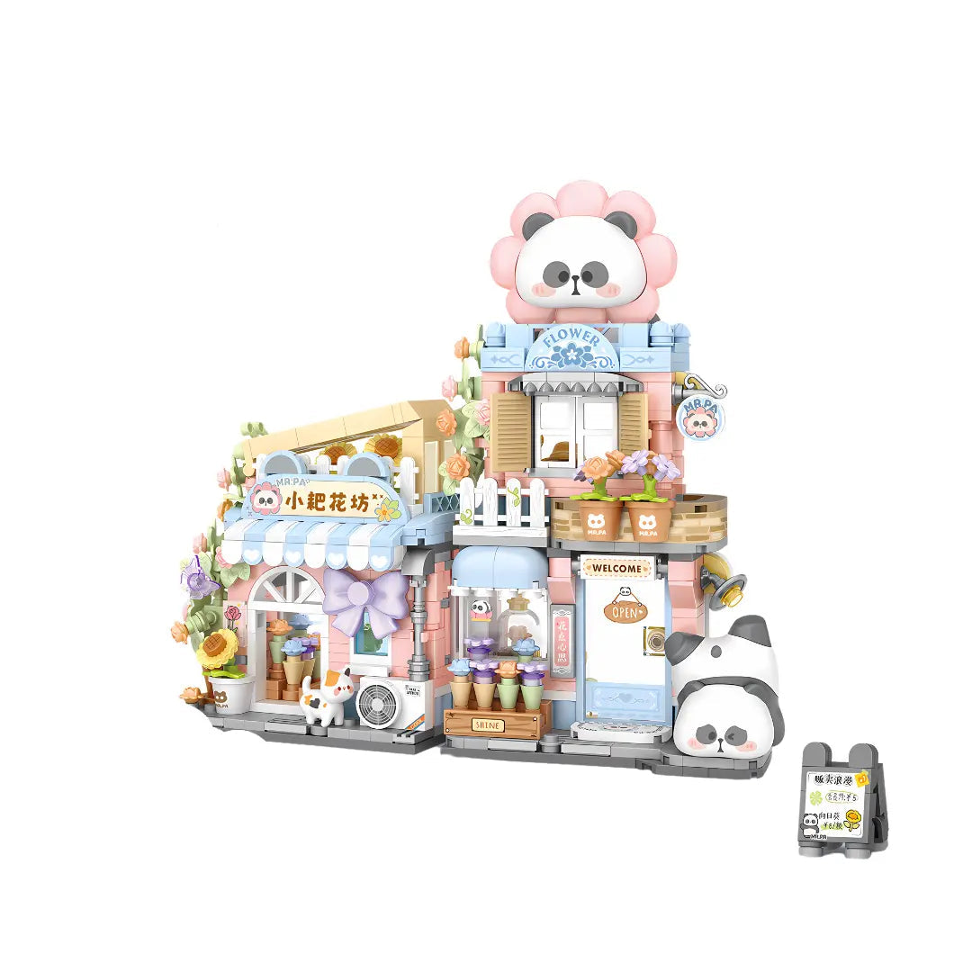 LOZ MR. PA Xiaoba Flower Shop Panda House 7202