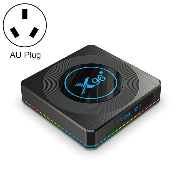 X96 X4 8K Smart TV BOX Android 11.0 Media Player with Remote Control, Amlogic S905X4 Quad Core ARM Cortex A55, RAM: 4GB, ROM: 64GB, Support 1000M, Dual Band WiFi, Bluetooth, EU Plug, 4GB+64GB