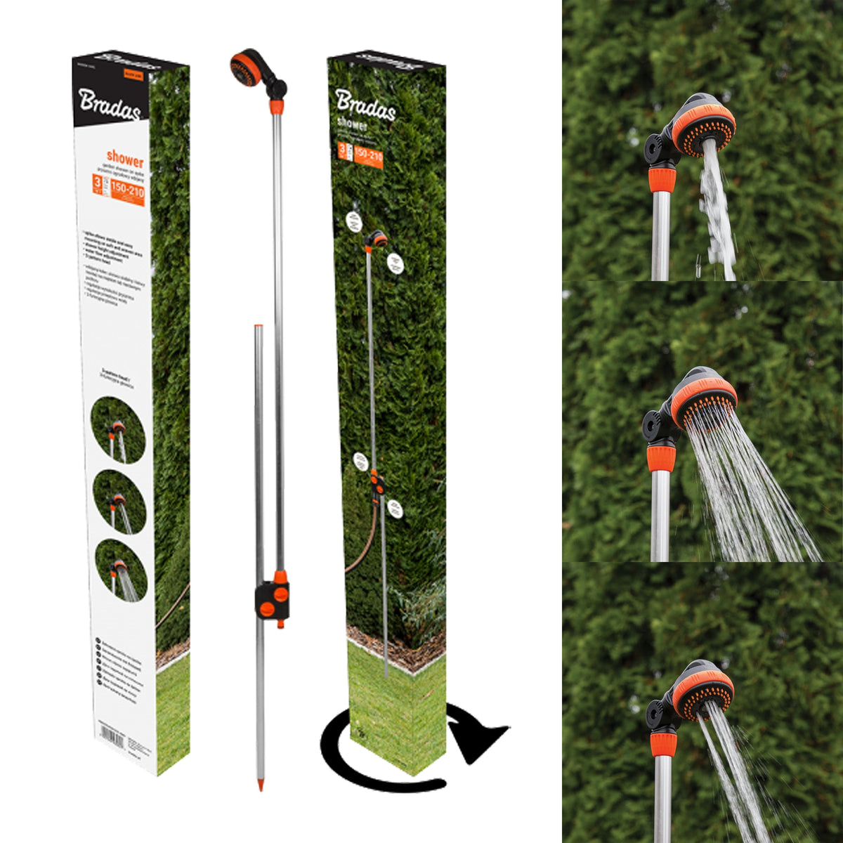 Garden Shower on Stake