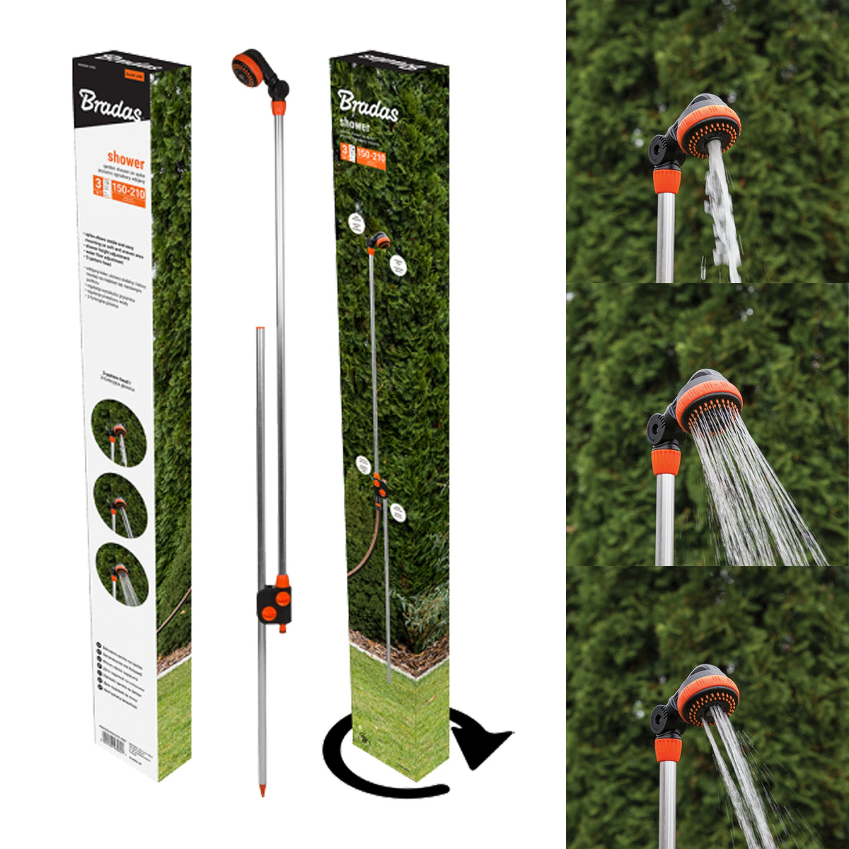 Garden Shower on Stake