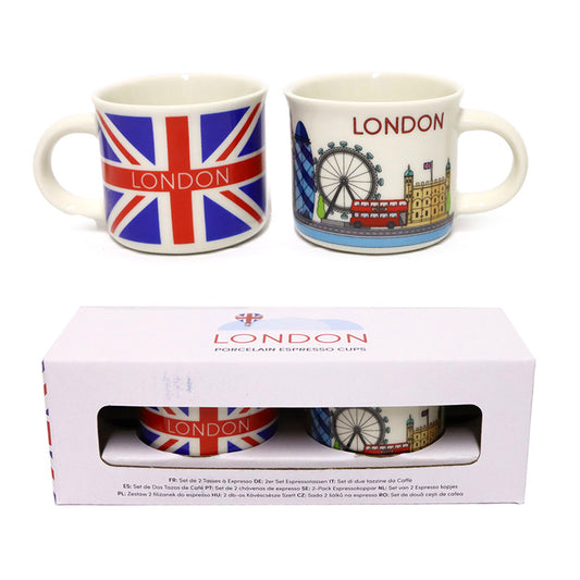 London Icons Set of 2 Porcelain Espresso Cups