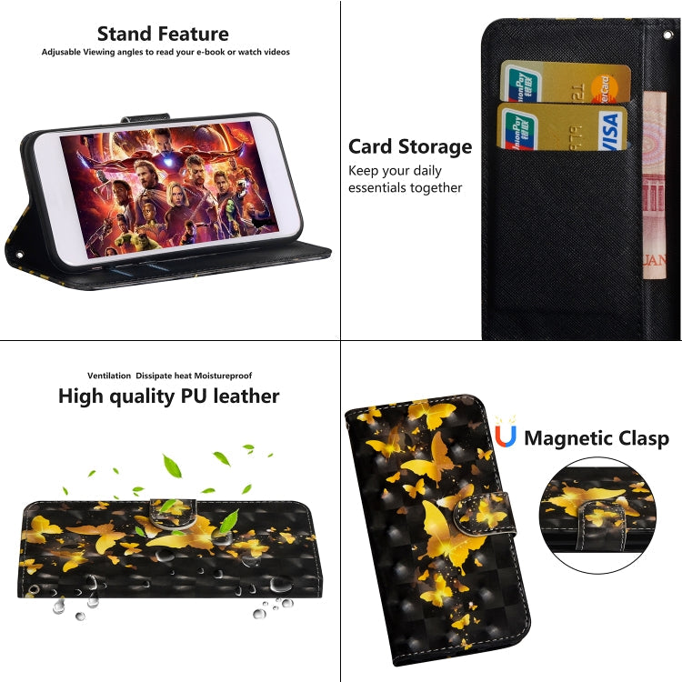3D Painting Pattern Horizontal Flip TPU + PU Leather Case with Holder & Card Slots & Wallet, For Galaxy A9 (2018), For Galaxy A10