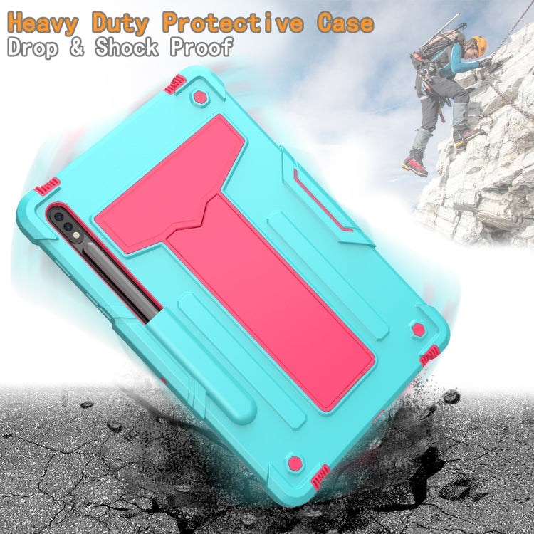 T-shaped Bracket Contrast Color Shockproof PC + Silicone Protective Case, For Samsung Galaxy Tab S8 / Galaxy Tab S7 T870 / T875, For Samsung Galaxy Tab S6 Lite P610/615