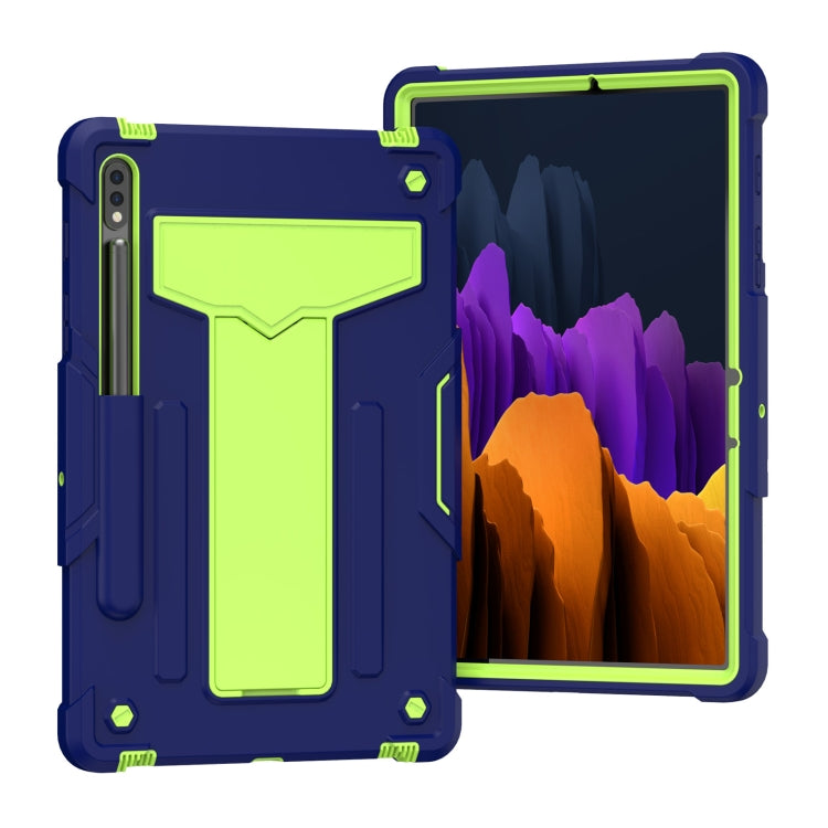 T-shaped Bracket Contrast Color Shockproof PC + Silicone Protective Case, For Samsung Galaxy Tab S8 / Galaxy Tab S7 T870 / T875, For Samsung Galaxy Tab S6 Lite P610/615