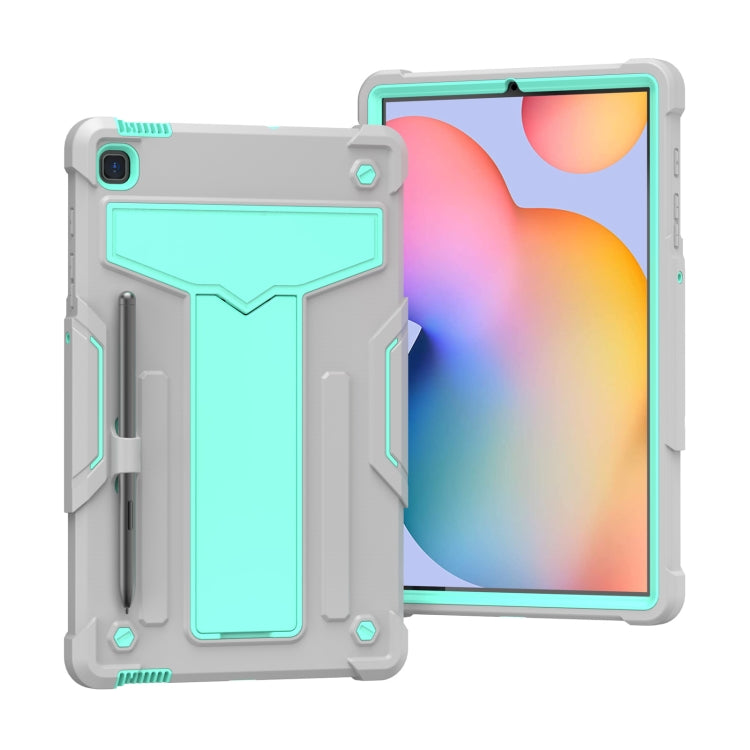 T-shaped Bracket Contrast Color Shockproof PC + Silicone Protective Case, For Samsung Galaxy Tab S8 / Galaxy Tab S7 T870 / T875, For Samsung Galaxy Tab S6 Lite P610/615