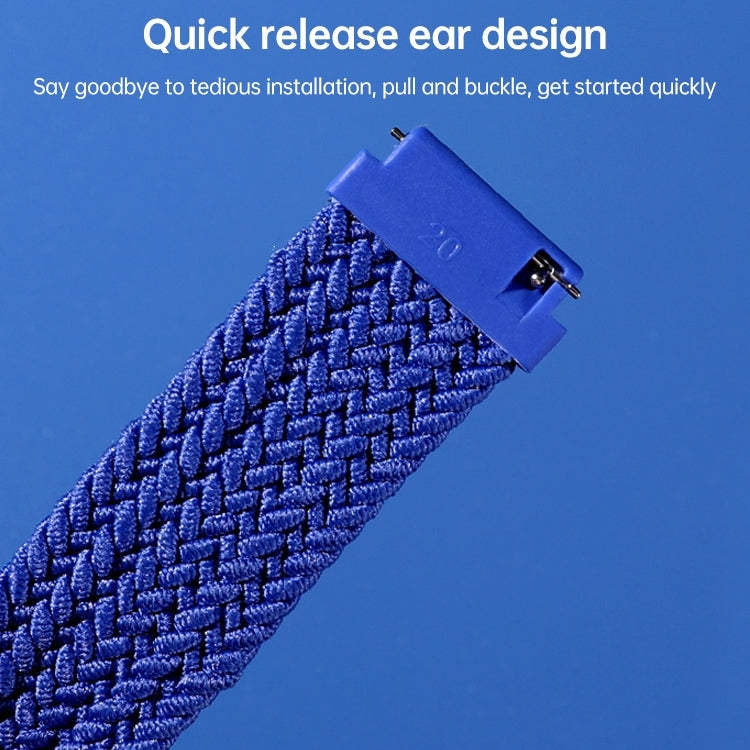 Universal Nylon Weave Replacement Strap Watchband, 22mm