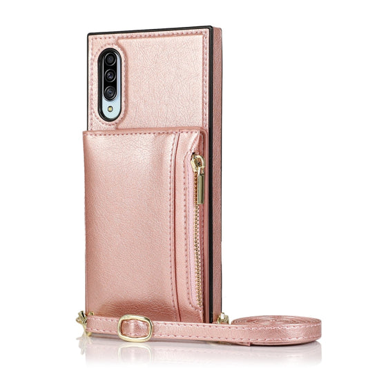 Square Zipper Wallet Bag TPU+PU Back Cover Case with Holder & Card Slots & Wallet & Cross-body Strap, For Samsung Galaxy A90 5G, For Samsung Galaxy Note9, For Samsung Galaxy Note10, For Samsung Galaxy Note10 Pro, For Samsung Galaxy S9                  ...