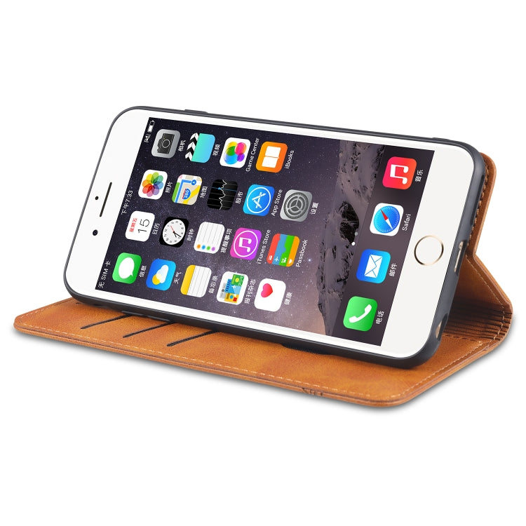 AZNS Magnetic Calf Texture Horizontal Flip Leather Case with Card Slots & Holder & Wallet, For iPhone 6, For iPhone 6 Plus, For iPhone 8 / 7, For iPhone 8 Plus/7 Plus