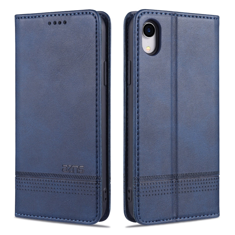 AZNS Magnetic Calf Texture Horizontal Flip Leather Case with Card Slots & Holder & Wallet, For iPhone XR, For iPhone XS Max