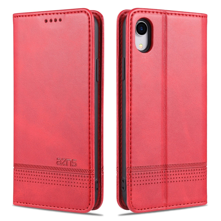 AZNS Magnetic Calf Texture Horizontal Flip Leather Case with Card Slots & Holder & Wallet, For iPhone XR, For iPhone XS Max