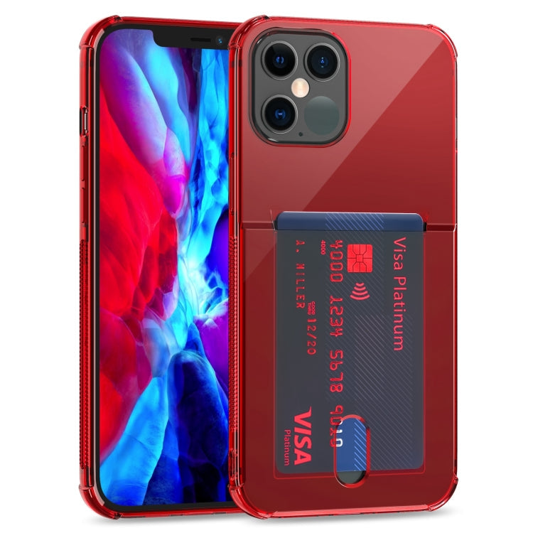 TPU Transparent Protective Case with Card Slots, For iPhone 12, For iPhone 12 Mini
