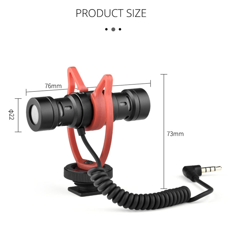 YELANGU MIC11 SLR Camera Mobile Phone Two-way Recording Microphone, MIC11
