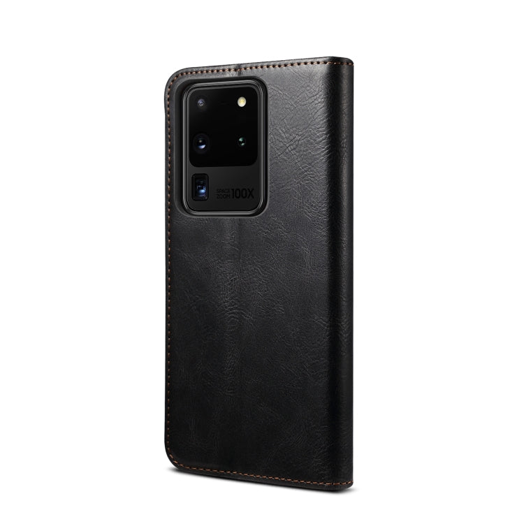 Simple Wax Crazy Horse Texture Horizontal Flip Leather Case with Card Slots & Wallet, For Samsung Galaxy S20 UItra, For Samsung Galaxy S20 FE, For Samsung Galaxy S20 Plus
