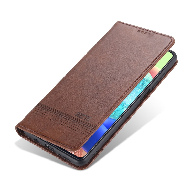 AZNS Magnetic Calf Texture Horizontal Flip Leather Case with Card Slots & Holder & Wallet, For Samsung Galaxy M51 (Side Fingerprint)