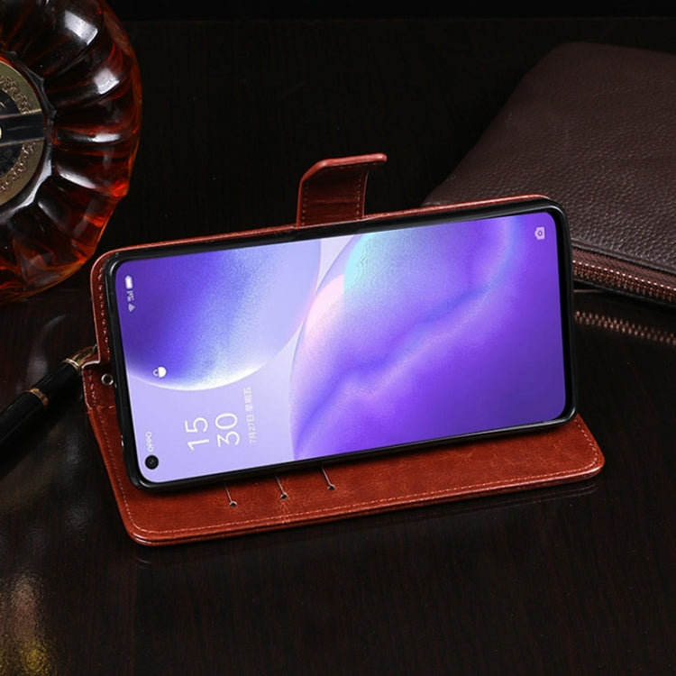 idewei Crazy Horse Texture Horizontal Flip Leather Case with Holder & Card Slots & Wallet, For OPPO Reno5 Pro 5G, For UMIDIGI A7S, For vivo Y52s, For Alcatel 1B 2020