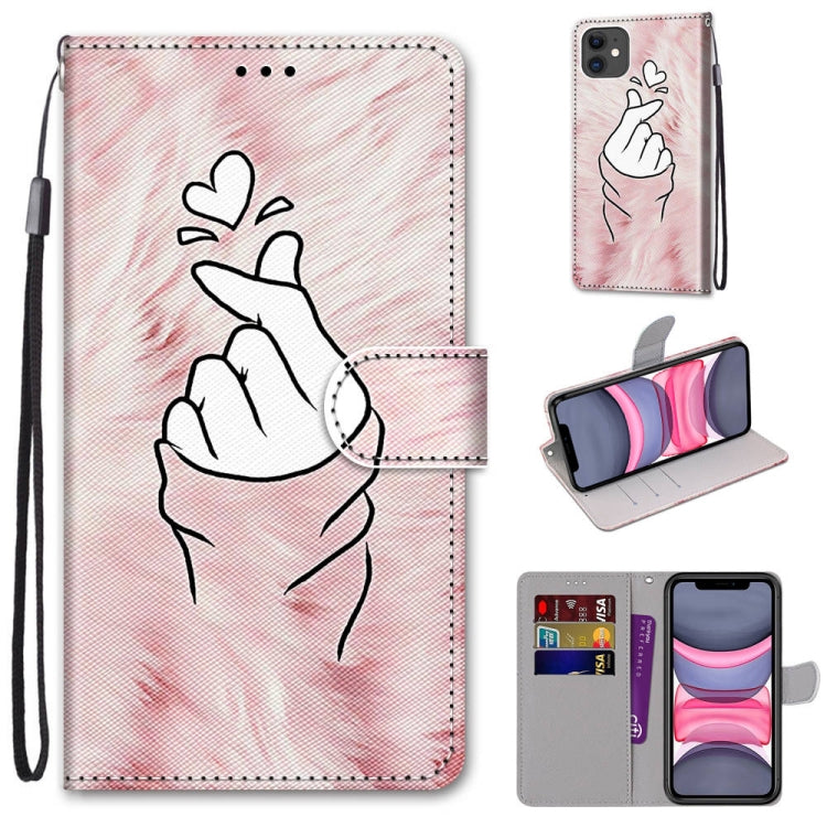 Coloured Drawing Cross Texture Horizontal Flip PU Leather Case with Holder & Card Slots & Wallet & Lanyard, For iPhone 11